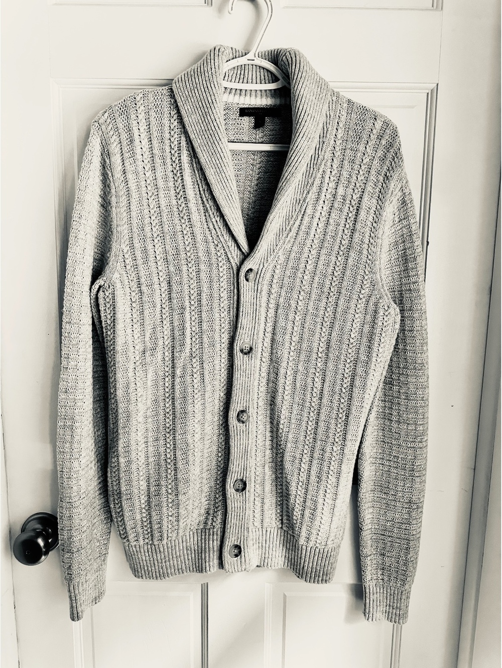 Classic Banana Republic Men's Shawl-Collar Cable-Knit Cardigan Sweater Size S